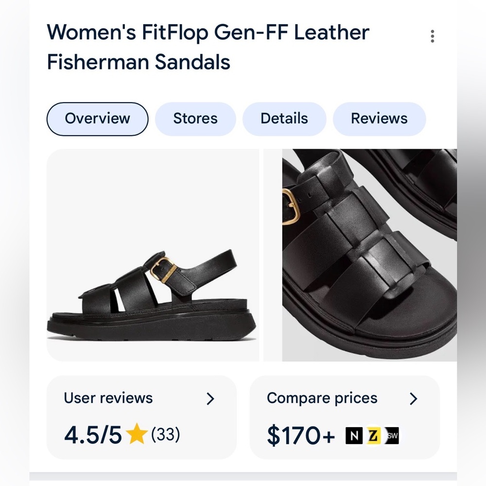 FitFlop womens Gen-ff Leather Fisherman Sandals